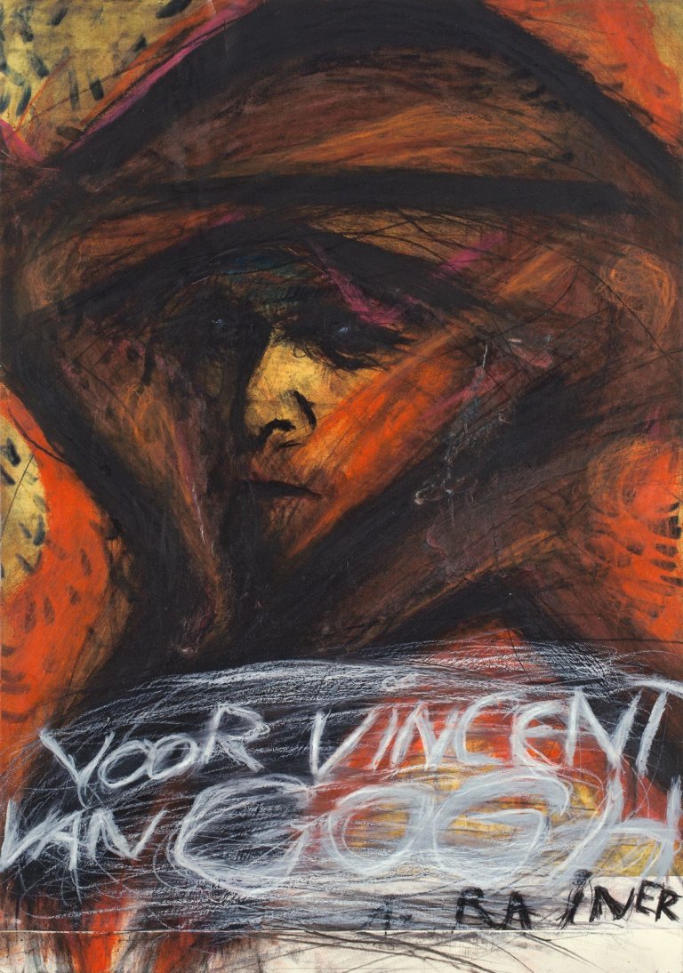 Auf diesem Bild ist das folgende Kunstwerk zu sehen: Arnulf Rainer. „Voor Vincent van Gogh“. 1989/1990.