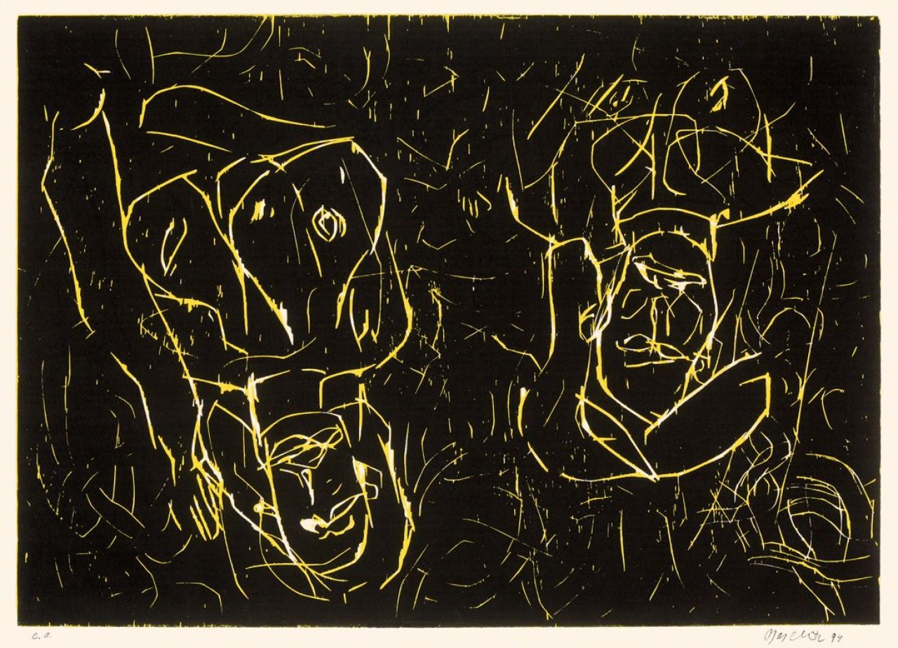 This picture shows the following artwork: Georg Baselitz. Frau und Frau. 1994.