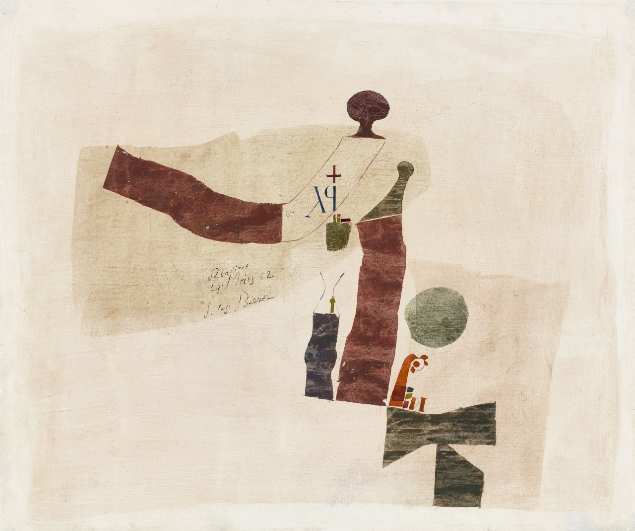 Auf diesem Bild ist das folgende Kunstwerk zu sehen: Julius Bissier. „Rondine 4 März 62“. 1962.