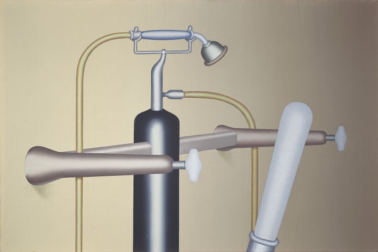 This picture shows the following artwork: Konrad Klapheck. ”Die schöne Hausfrau”. 1967.