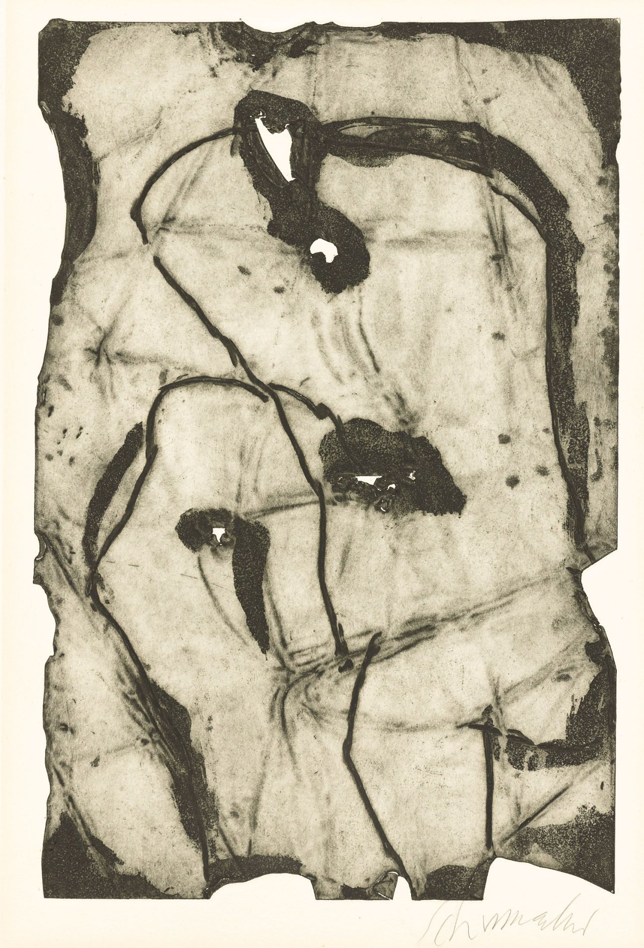 Auf diesem Bild ist das folgende Kunstwerk zu sehen: Emil Schumacher. „Materie“. Um 1972.