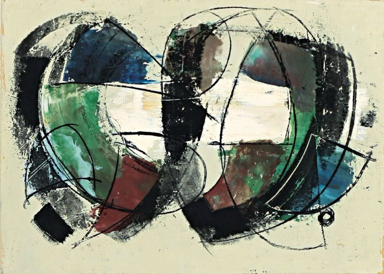 Auf diesem Bild ist das folgende Kunstwerk zu sehen: Rolf Cavael. Ohne Titel. 1951.