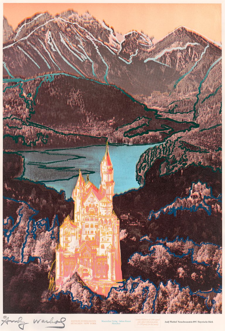This picture shows the following artwork: Andy Warhol. ”Neuschwanstein ”. 1987.
