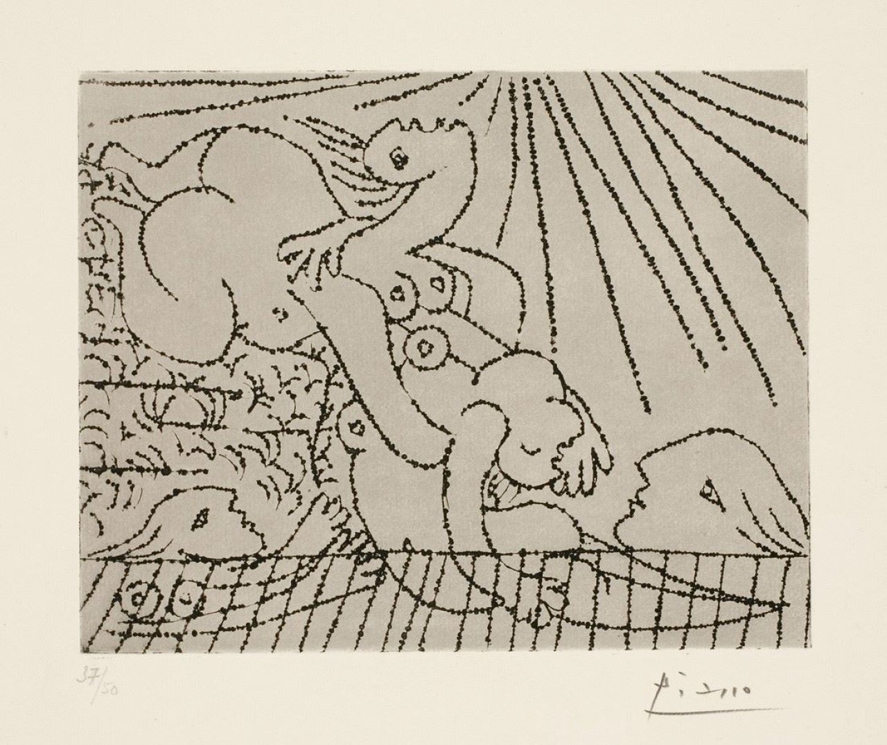 Auf diesem Bild ist das folgende Kunstwerk zu sehen: Pablo Picasso. „Le sauvetage de la noyée“. 1932/61.