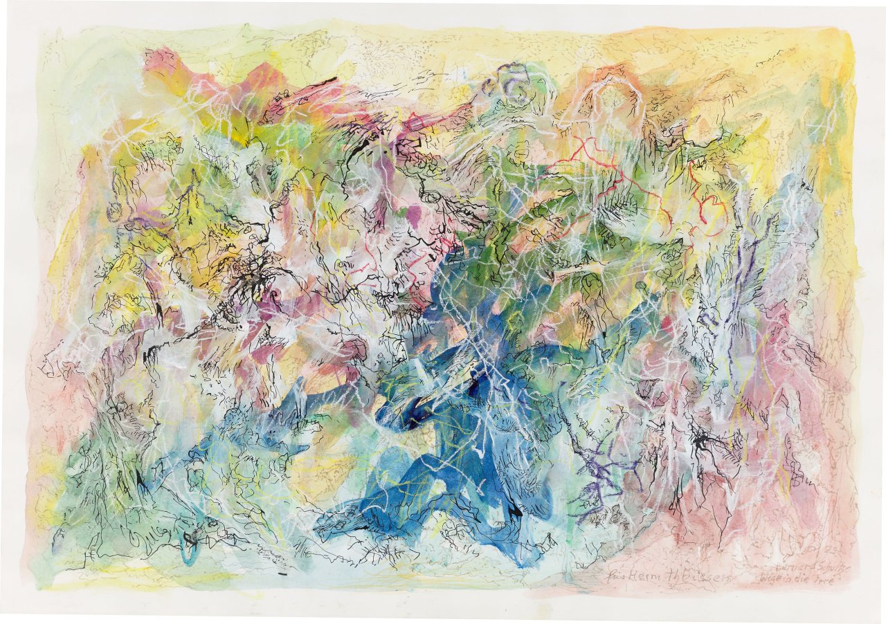 Auf diesem Bild ist das folgende Kunstwerk zu sehen: Bernard Schultze. „Wege in die Irre“. 1992.