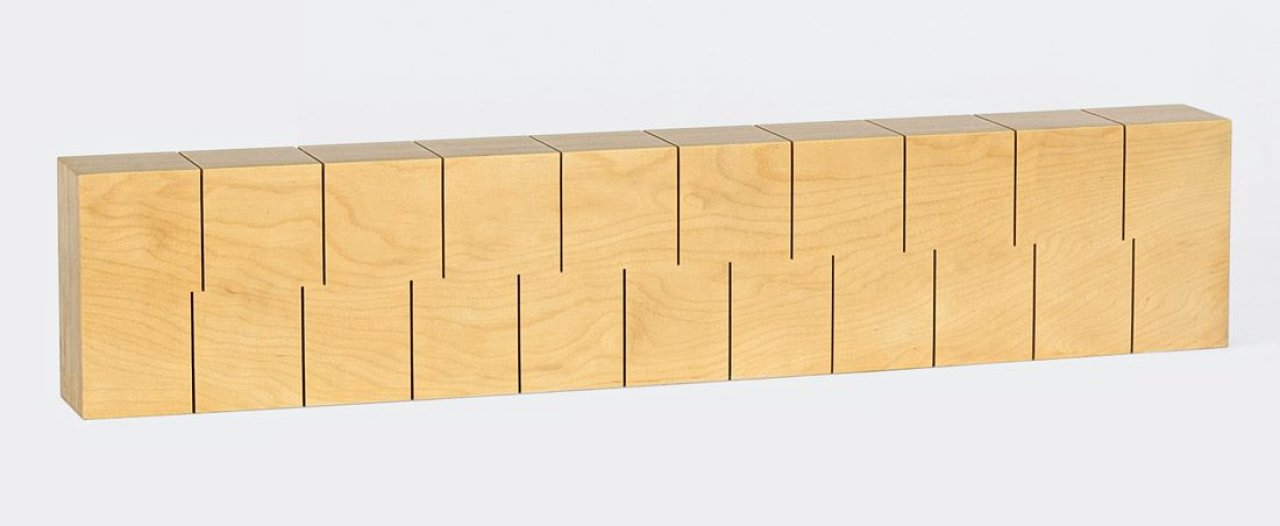 Auf diesem Bild ist das folgende Kunstwerk zu sehen: François Morellet. „Zwei interferenz Schnitte“. 1977.