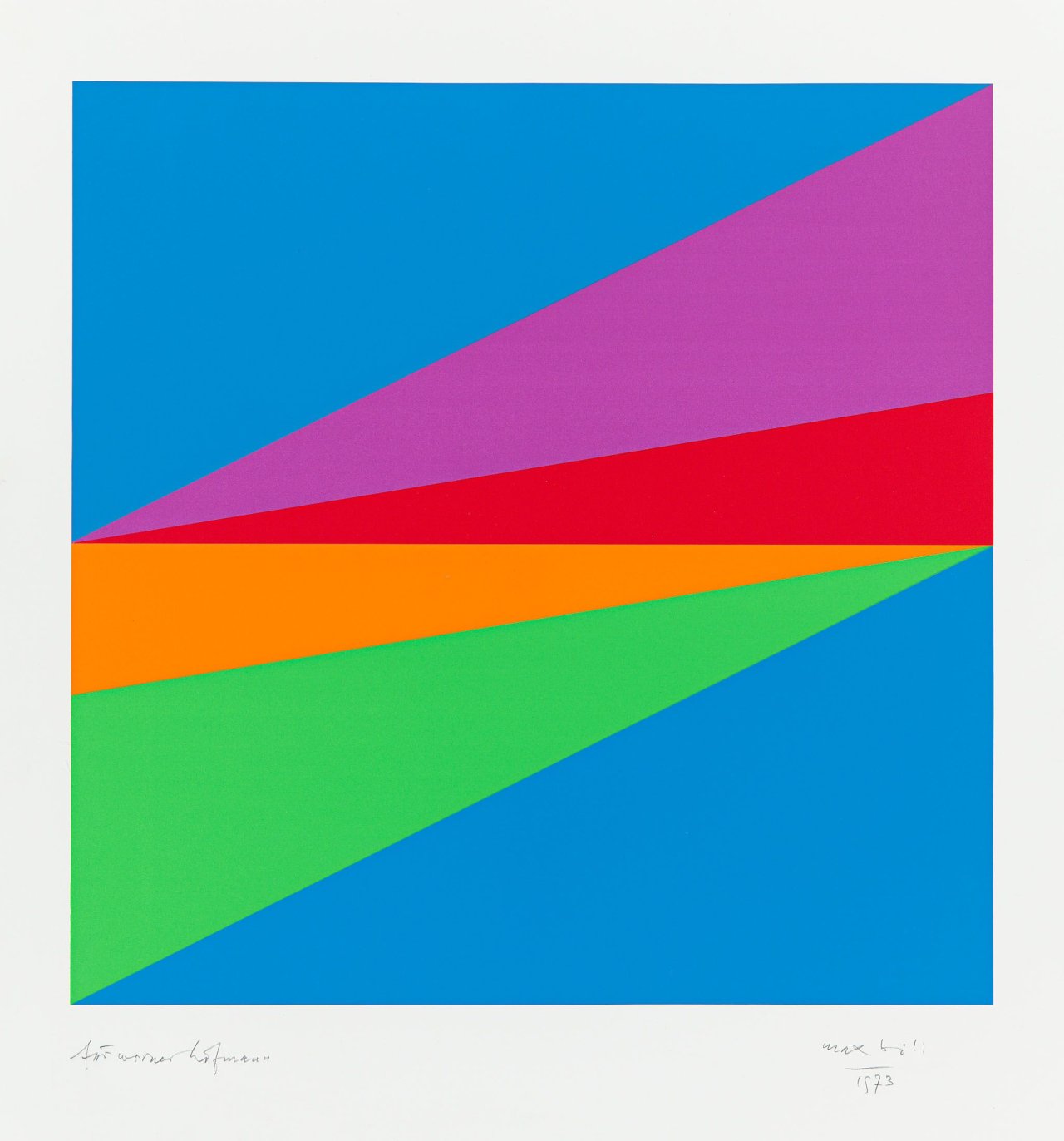 Auf diesem Bild ist das folgende Kunstwerk zu sehen: Max Bill. Aus: „9x5 konkret“. 1973.