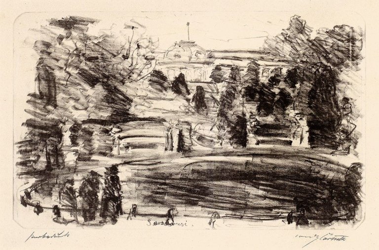 This picture shows the following artwork: Lovis Corinth. „Sanssouci“. 1916.