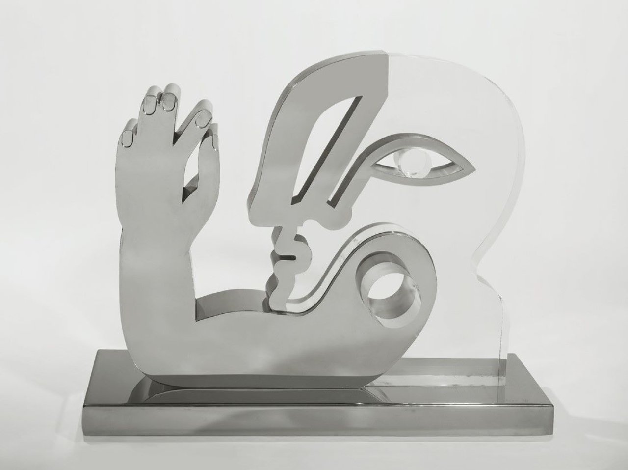 Auf diesem Bild ist das folgende Kunstwerk zu sehen: Horst Antes. „Kopf und Arm“. 1969/70.