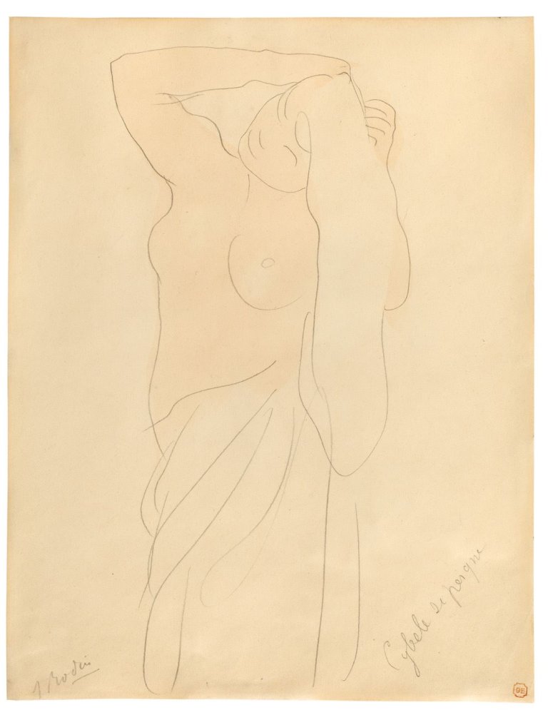 Auf diesem Bild ist das folgende Kunstwerk zu sehen: Auguste Rodin. „Cybèle se peigne“. Um 1900.