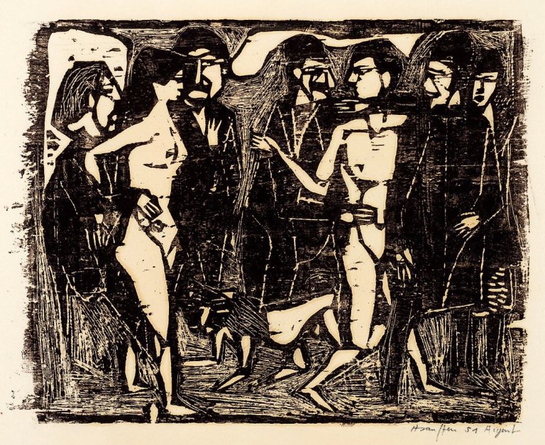 Auf diesem Bild ist das folgende Kunstwerk zu sehen: Horst Janssen. Ohne Titel. 1951.