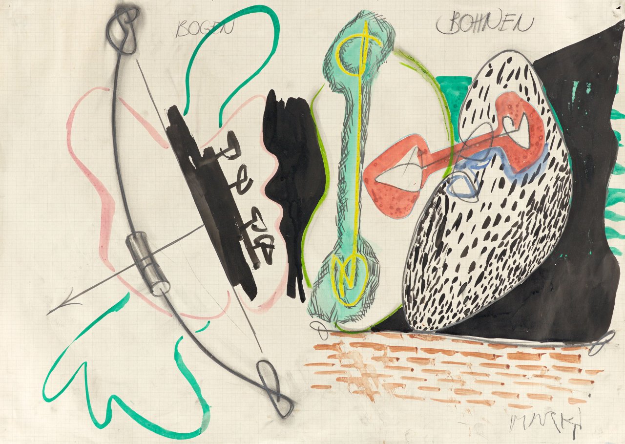 This picture shows the following artwork: Markus Lüpertz. Untitled. Circa 1978/79.