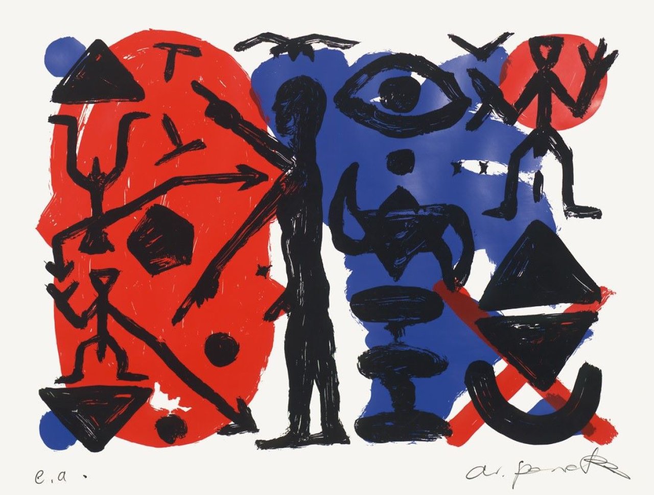 Auf diesem Bild ist das folgende Kunstwerk zu sehen: A.R. Penck. Ohne Titel.