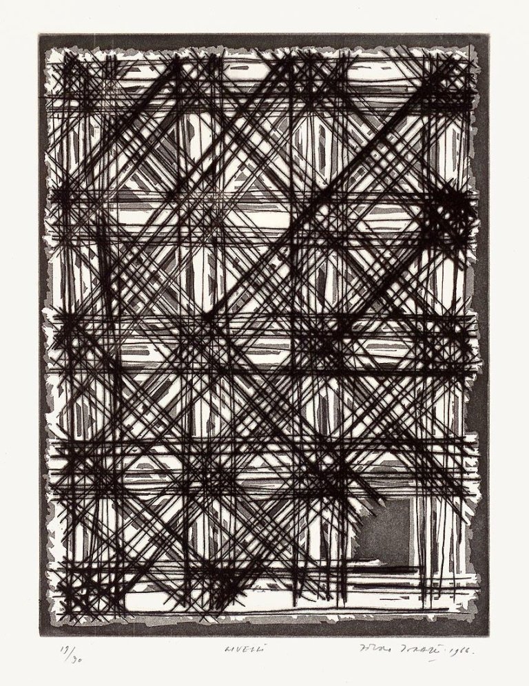 Auf diesem Bild ist das folgende Kunstwerk zu sehen: Piero Dorazio. „Livelli“. 1966.