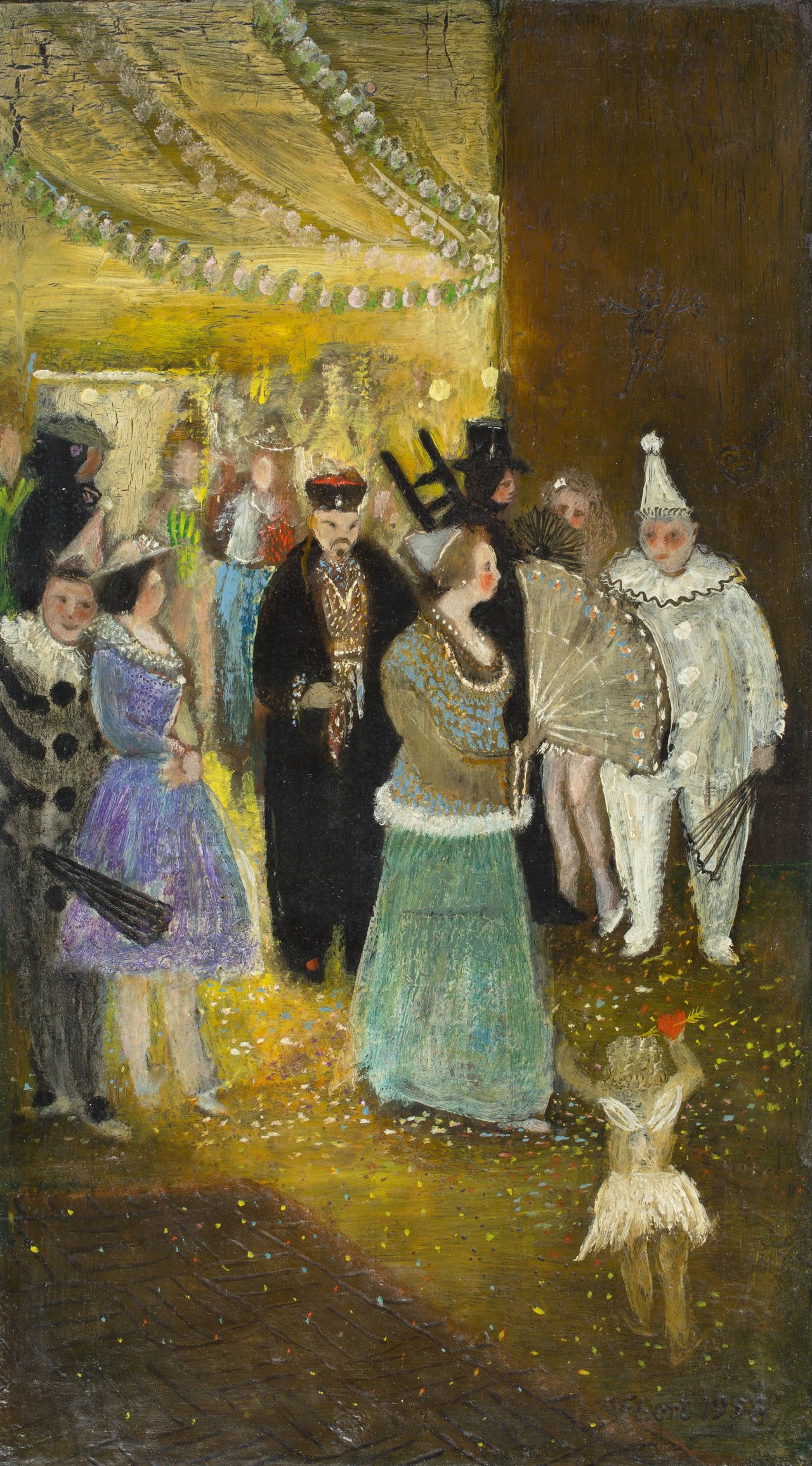 Auf diesem Bild ist das folgende Kunstwerk zu sehen: Albert Ebert. Karneval. 1958.