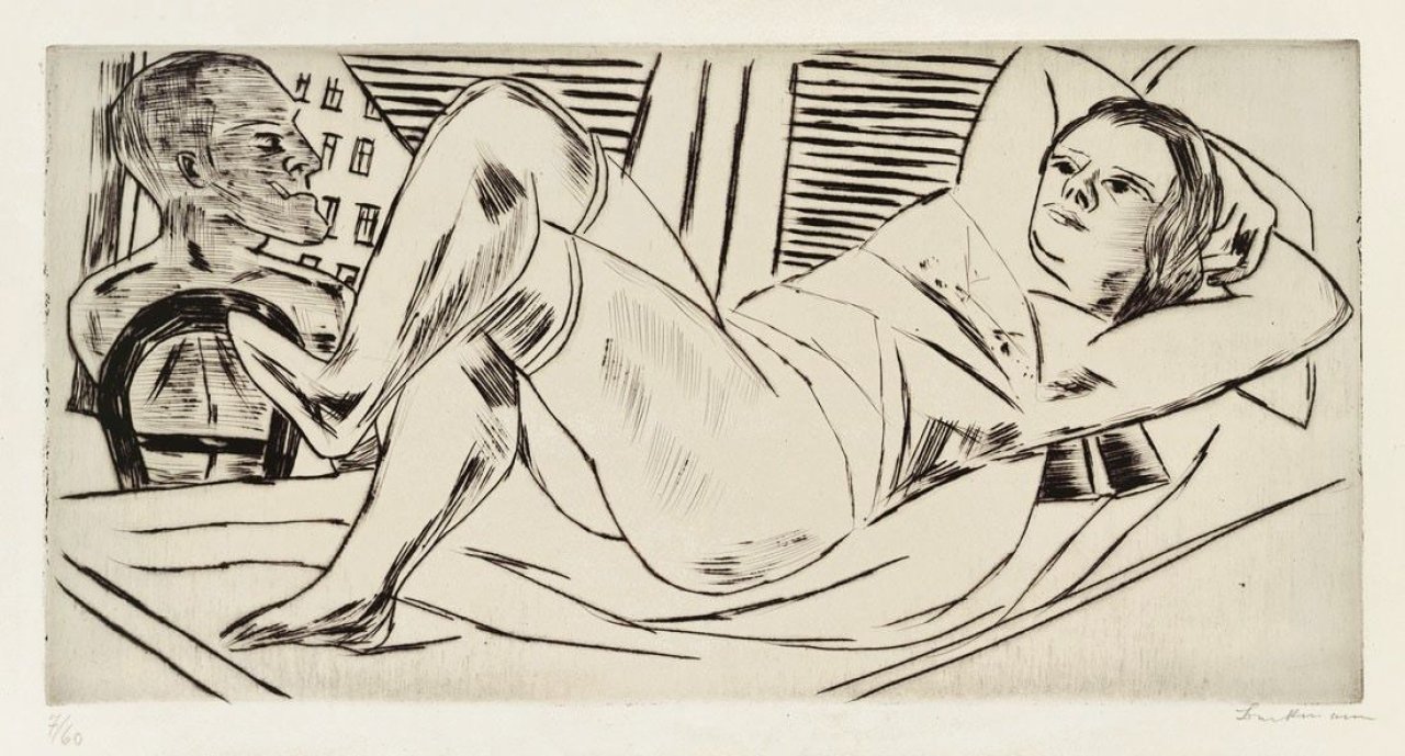 Auf diesem Bild ist das folgende Kunstwerk zu sehen: Max Beckmann. „Siesta“. 1923.