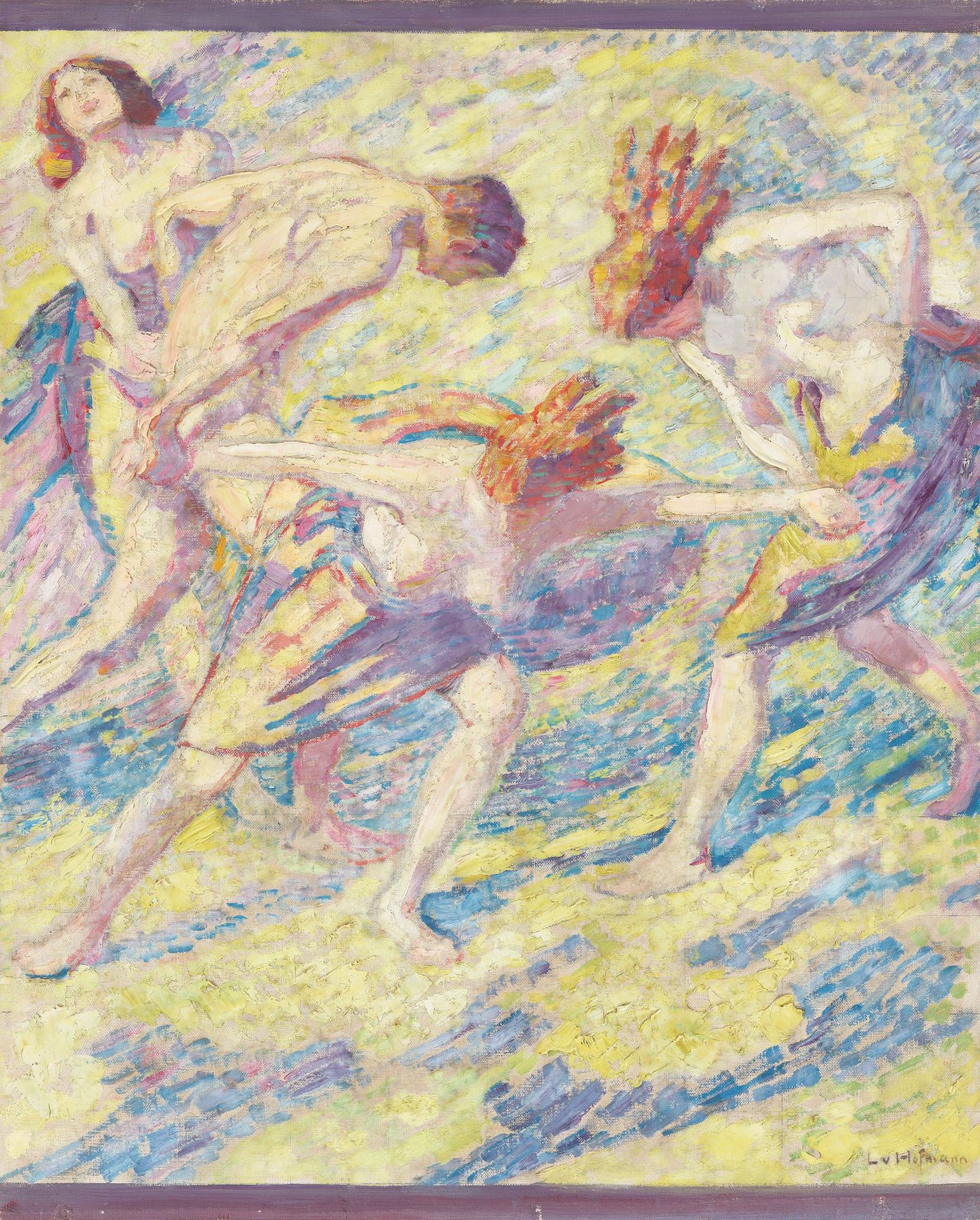 Auf diesem Bild ist das folgende Kunstwerk zu sehen: Ludwig von Hofmann. „Reigen“. Um 1905.