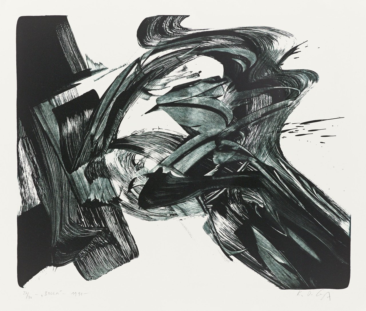 Auf diesem Bild ist das folgende Kunstwerk zu sehen: Karl Otto Götz. „Belem“. 1991.