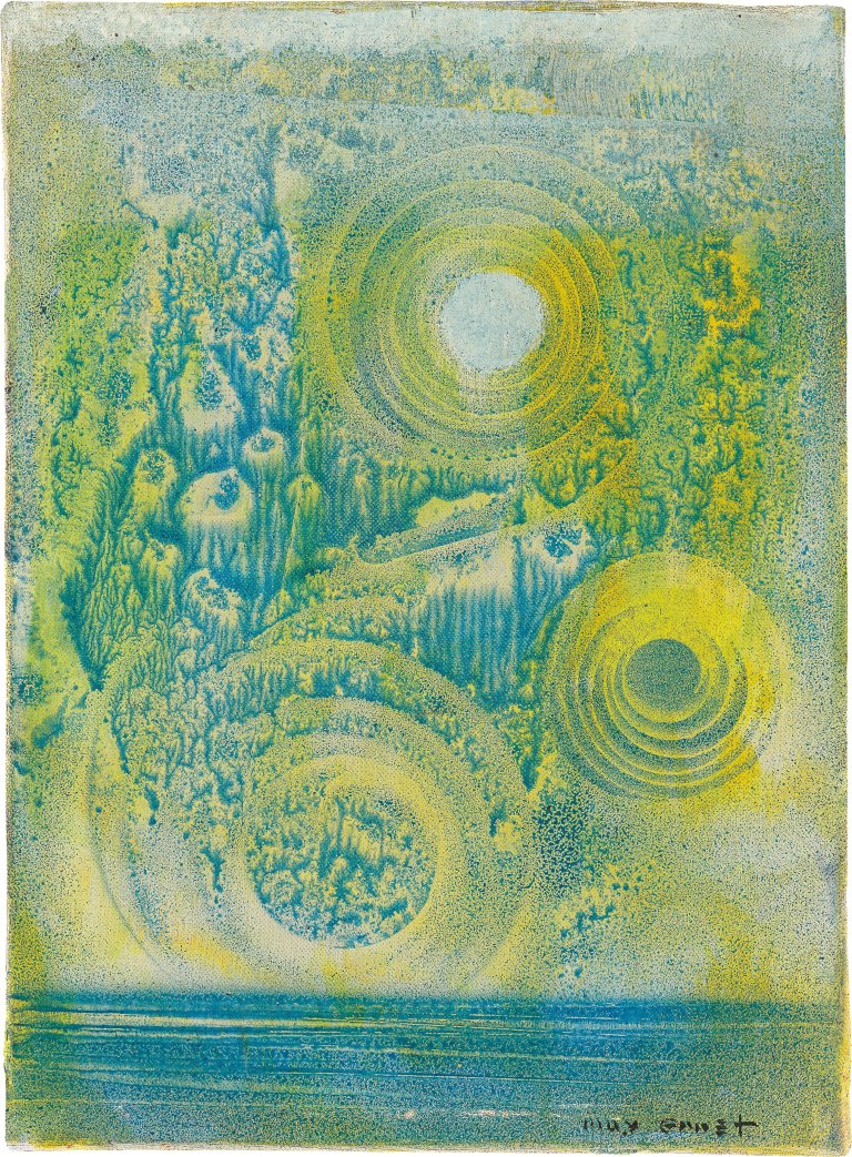 Auf diesem Bild ist das folgende Kunstwerk zu sehen: Max Ernst. „Aurore Boreale“. 1956.