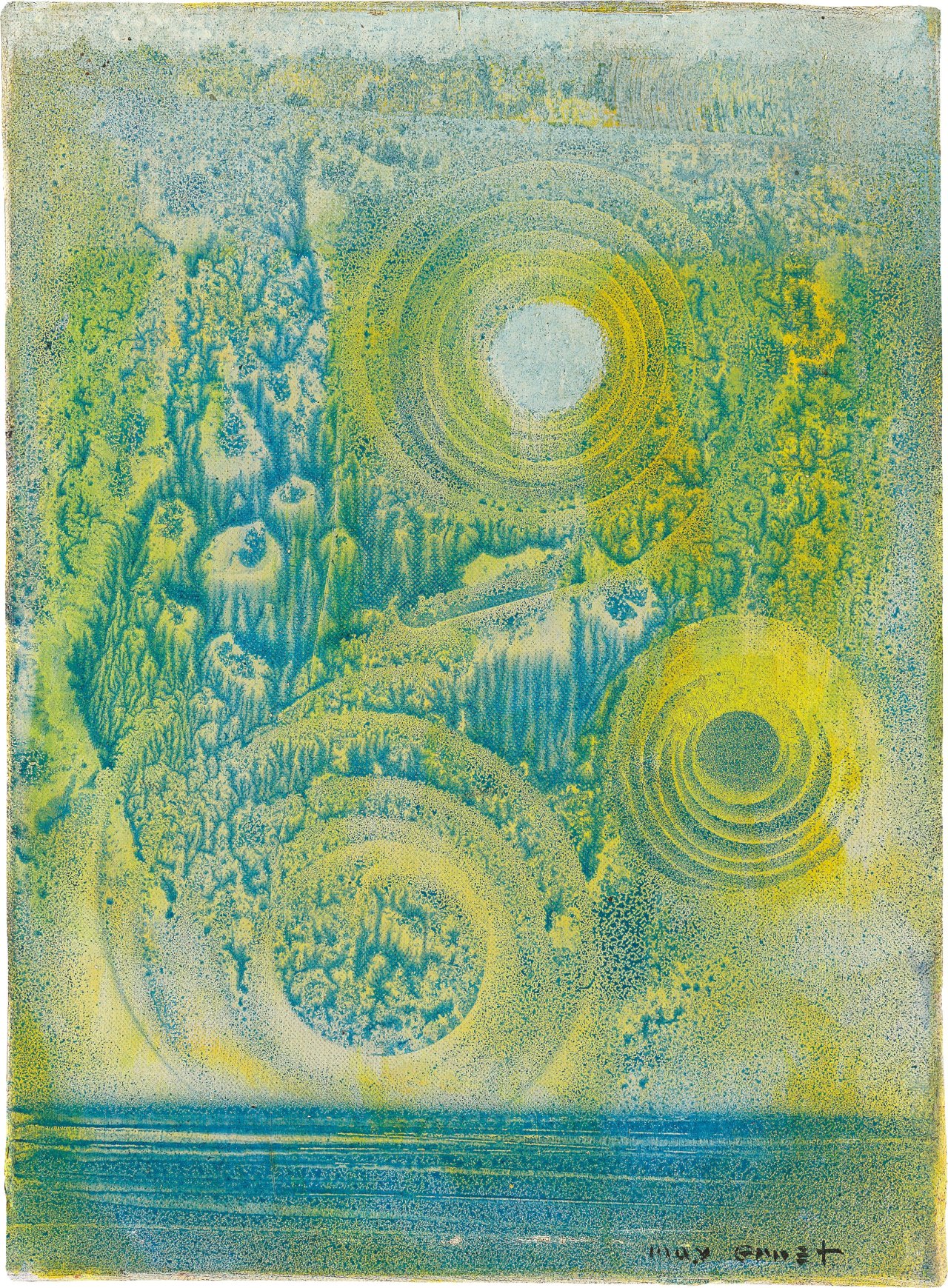 Auf diesem Bild ist das folgende Kunstwerk zu sehen: Max Ernst. „Aurore Boreale“. 1956.