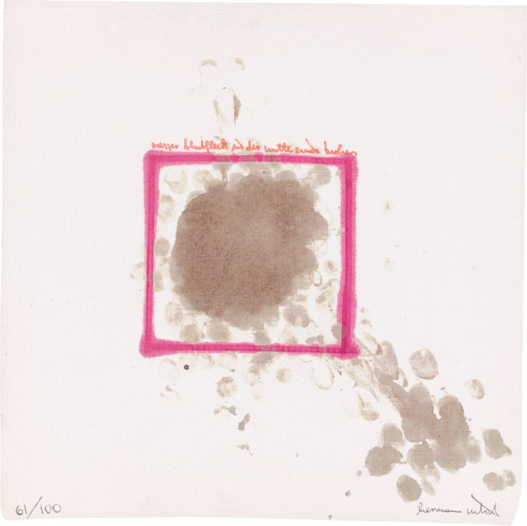 Auf diesem Bild ist das folgende Kunstwerk zu sehen: Hermann Nitsch. „Akustisches Abreaktionsspiel“. 1973.