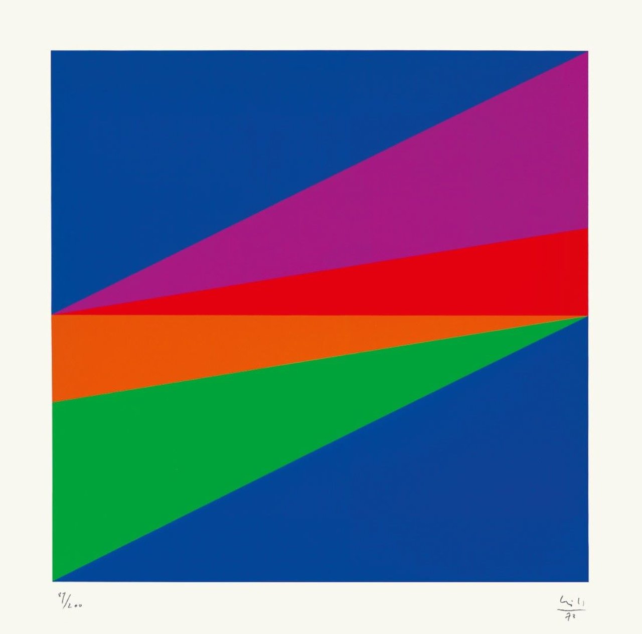 This picture shows the following artwork: Max Bill. From: „9x5 konkret“. 1973.