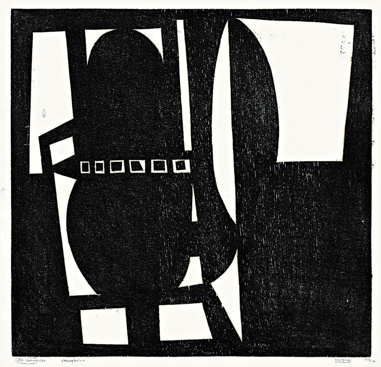 Auf diesem Bild ist das folgende Kunstwerk zu sehen: Johann Georg Müller. „Badende Frauen“ / „Laboratorium“. 1970.