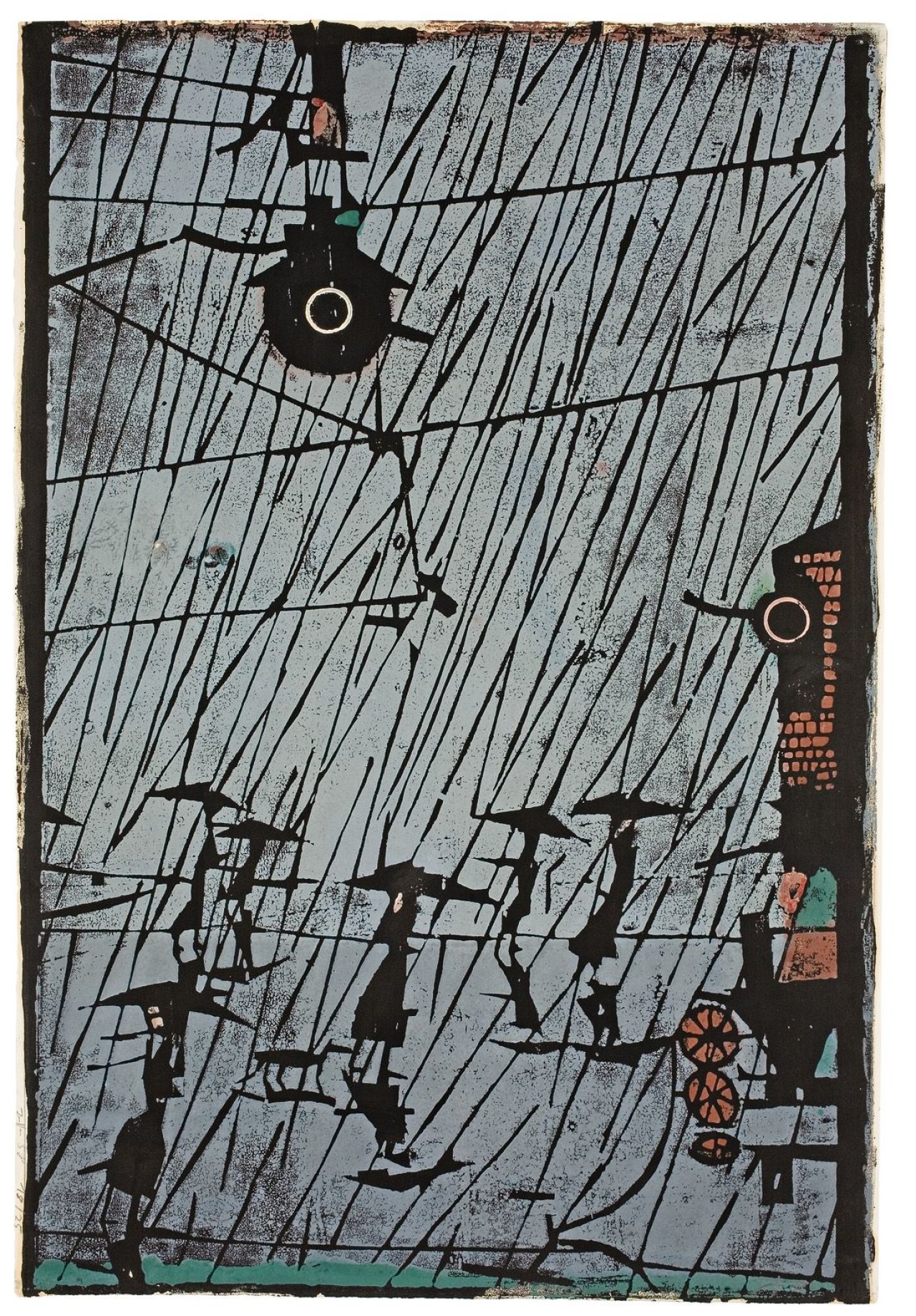 This picture shows the following artwork: Horst Janssen. „Großer Regen I“. 1957.