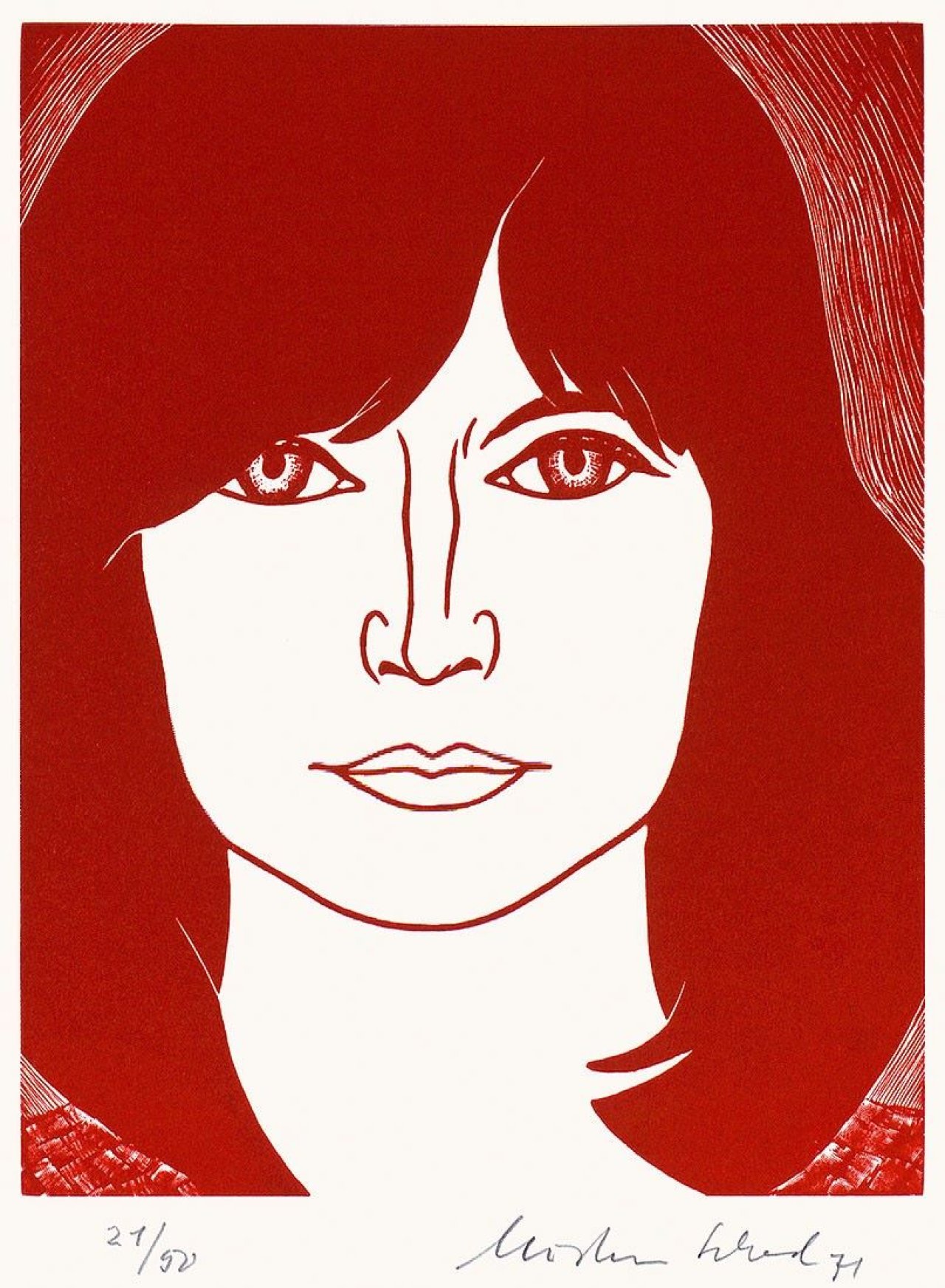 Auf diesem Bild ist das folgende Kunstwerk zu sehen: Christian Schad. „Die Polin“. 1971.
