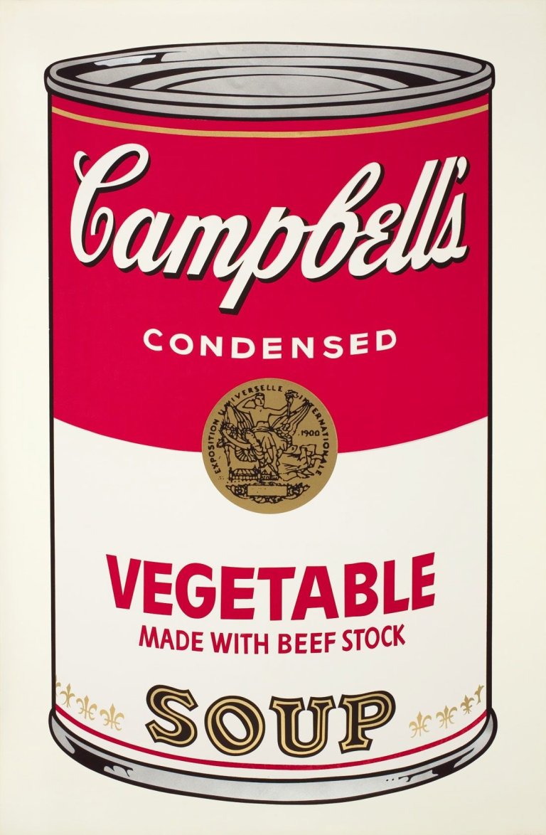This picture shows the following artwork: Andy Warhol. „Campbell's Soup I“ (Vegetable). 1968.