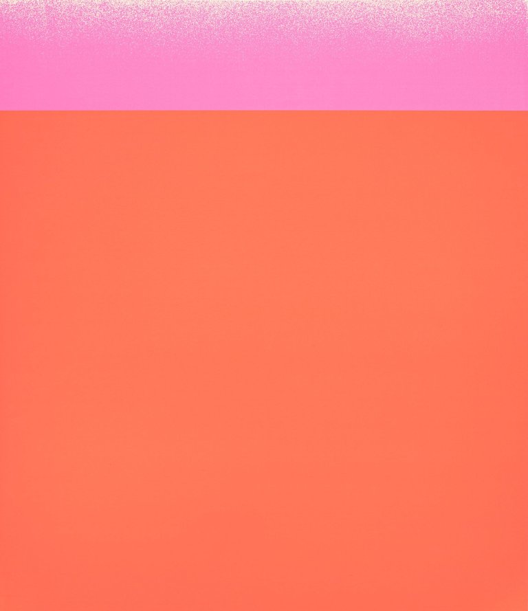 Auf diesem Bild ist das folgende Kunstwerk zu sehen: Rupprecht Geiger. „leuchtrotwarm - dunkel bis hell (Verlauf)“. 1967.