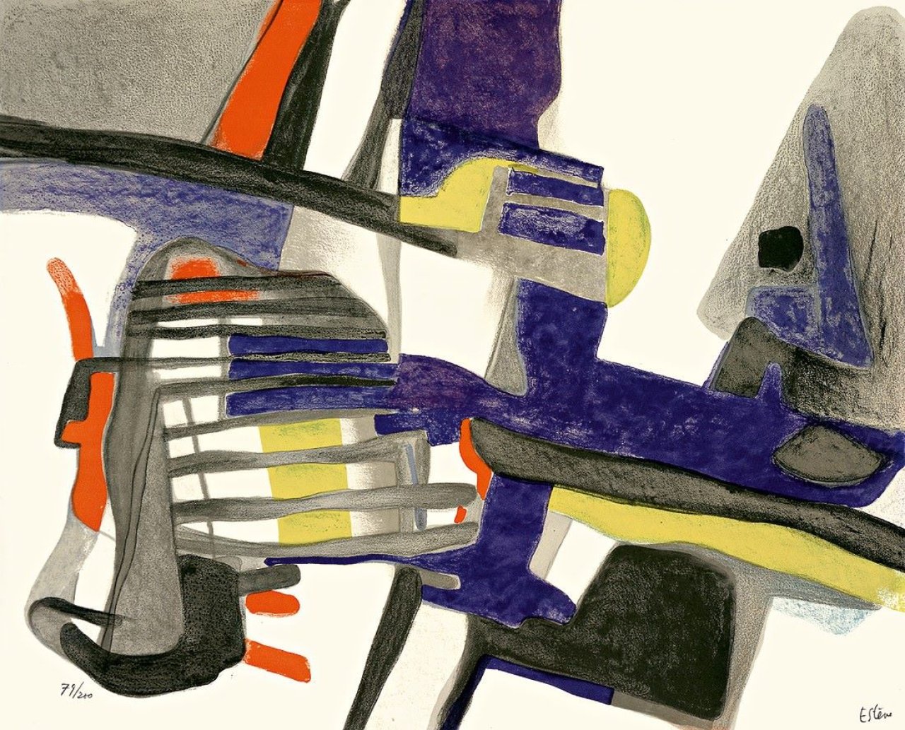 This picture shows the following artwork: Maurice Estève. „Matinailles“. 1956.