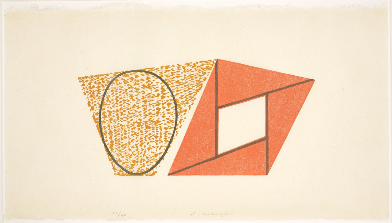 Auf diesem Bild ist das folgende Kunstwerk zu sehen: Robert Mangold. Ohne Titel. 1989.