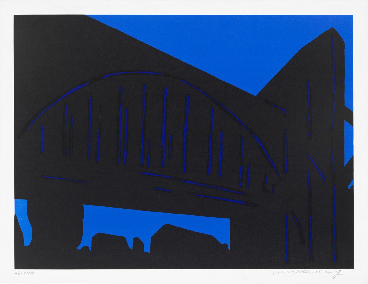Auf diesem Bild ist das folgende Kunstwerk zu sehen: Helmut Middendorf. Brücke. 1985.