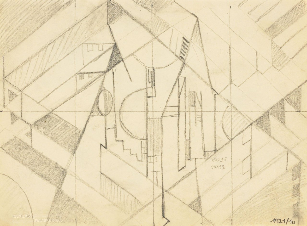 Auf diesem Bild ist das folgende Kunstwerk zu sehen: Walter Dexel. Ohne Titel. 1921.