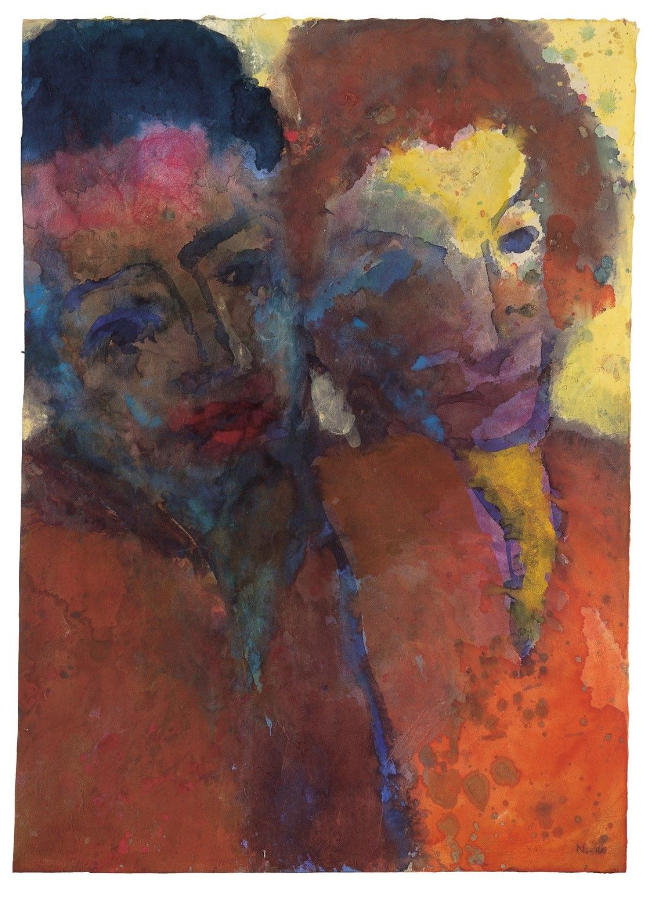 This picture shows the following artwork: Emil Nolde. „Doppelbildnis (Mann und Frau)“. Circa 1931/35.