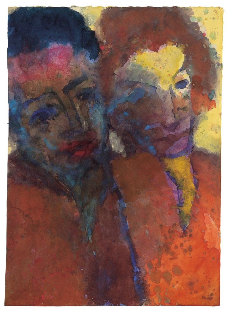This picture shows the following artwork: Emil Nolde. „Doppelbildnis (Mann und Frau)“. Circa 1931/35.
