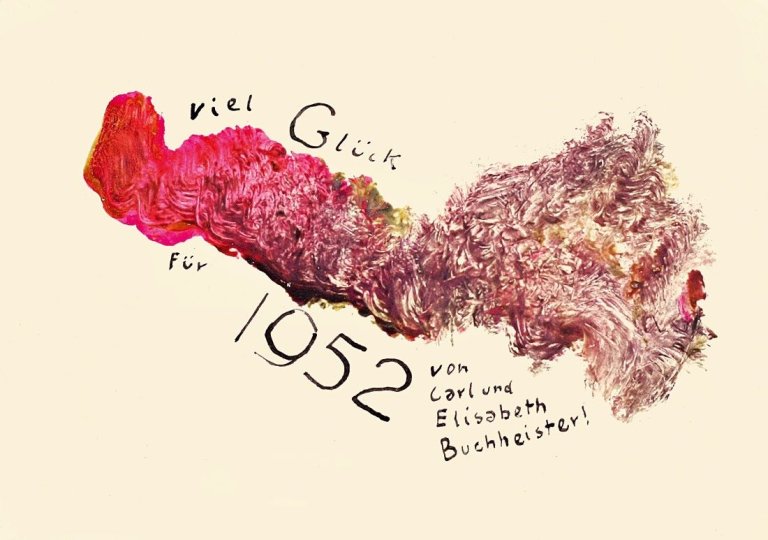 Auf diesem Bild ist das folgende Kunstwerk zu sehen: Carl Buchheister. Grußkarte. 1951.