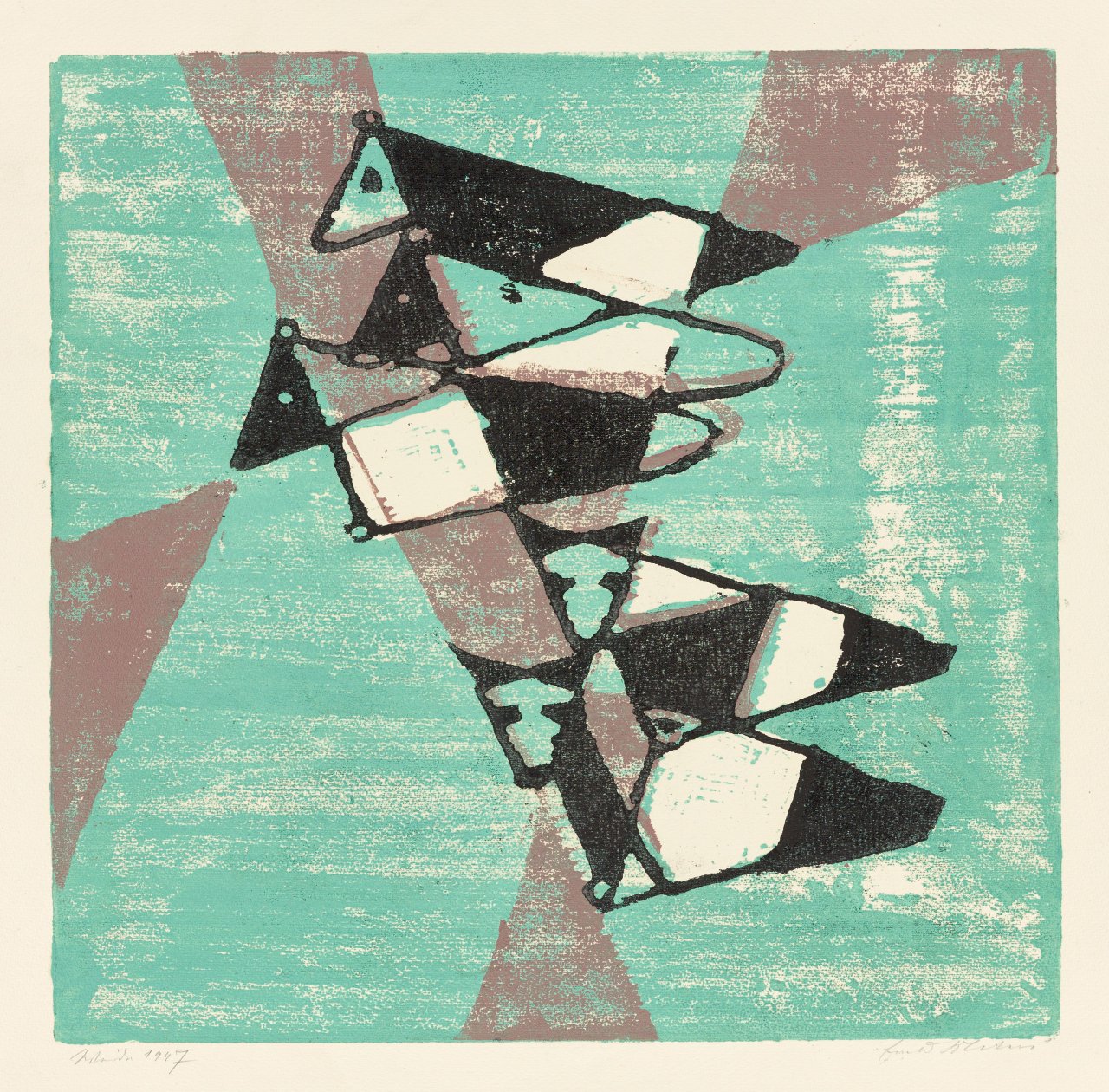 This picture shows the following artwork: Ewald Mataré. ”Weide 47 (Zeichen einer Weide I)”. 1947.