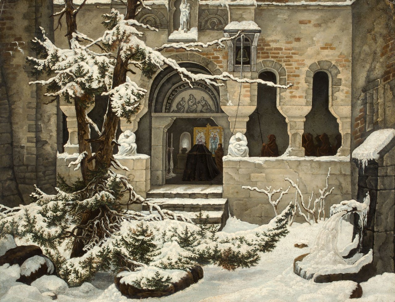 Catalog image of Klosterhof im Schnee. Nach 1829