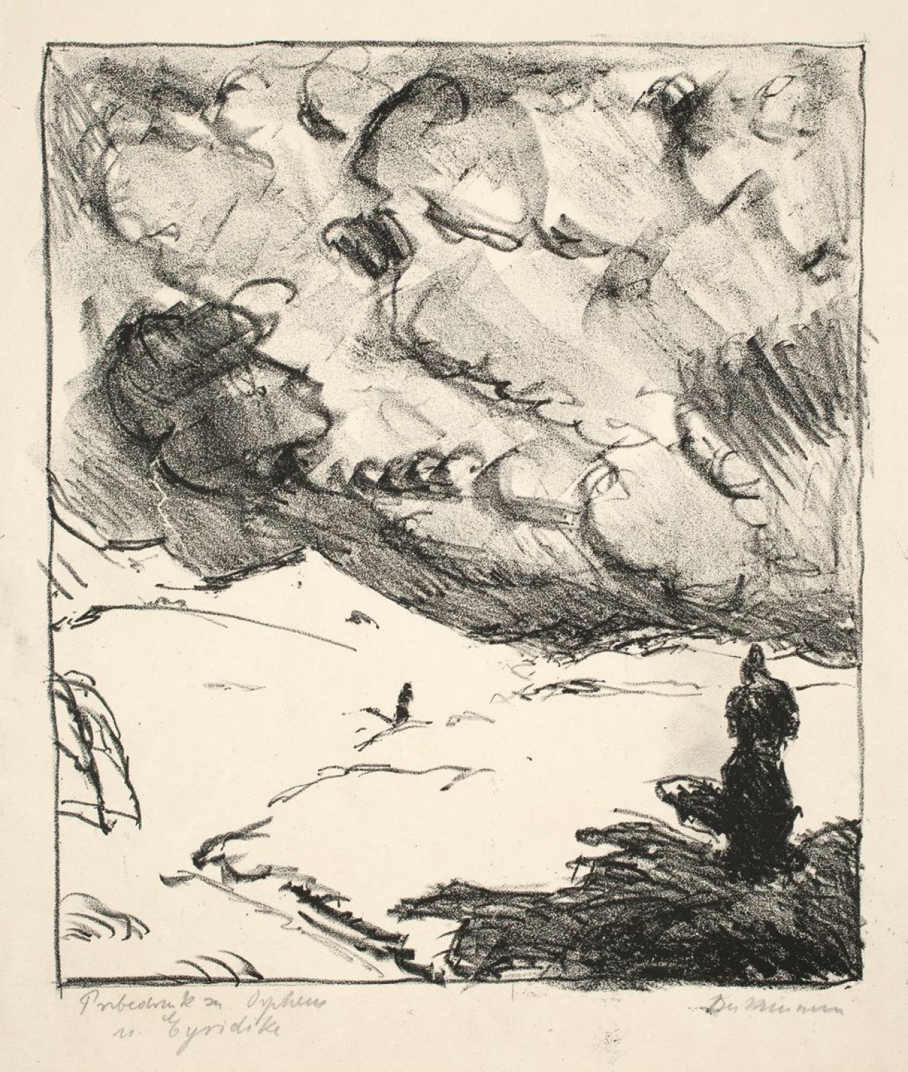 Auf diesem Bild ist das folgende Kunstwerk zu sehen: Max Beckmann. „Abschied Orpheus’ von der Mutter“. 1909.