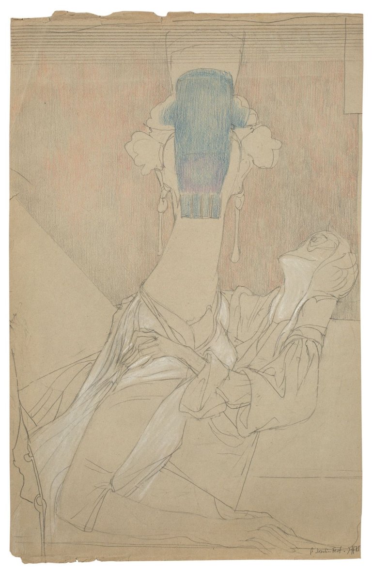 Auf diesem Bild ist das folgende Kunstwerk zu sehen: Horst Janssen. Nach Hokusai. 1975.