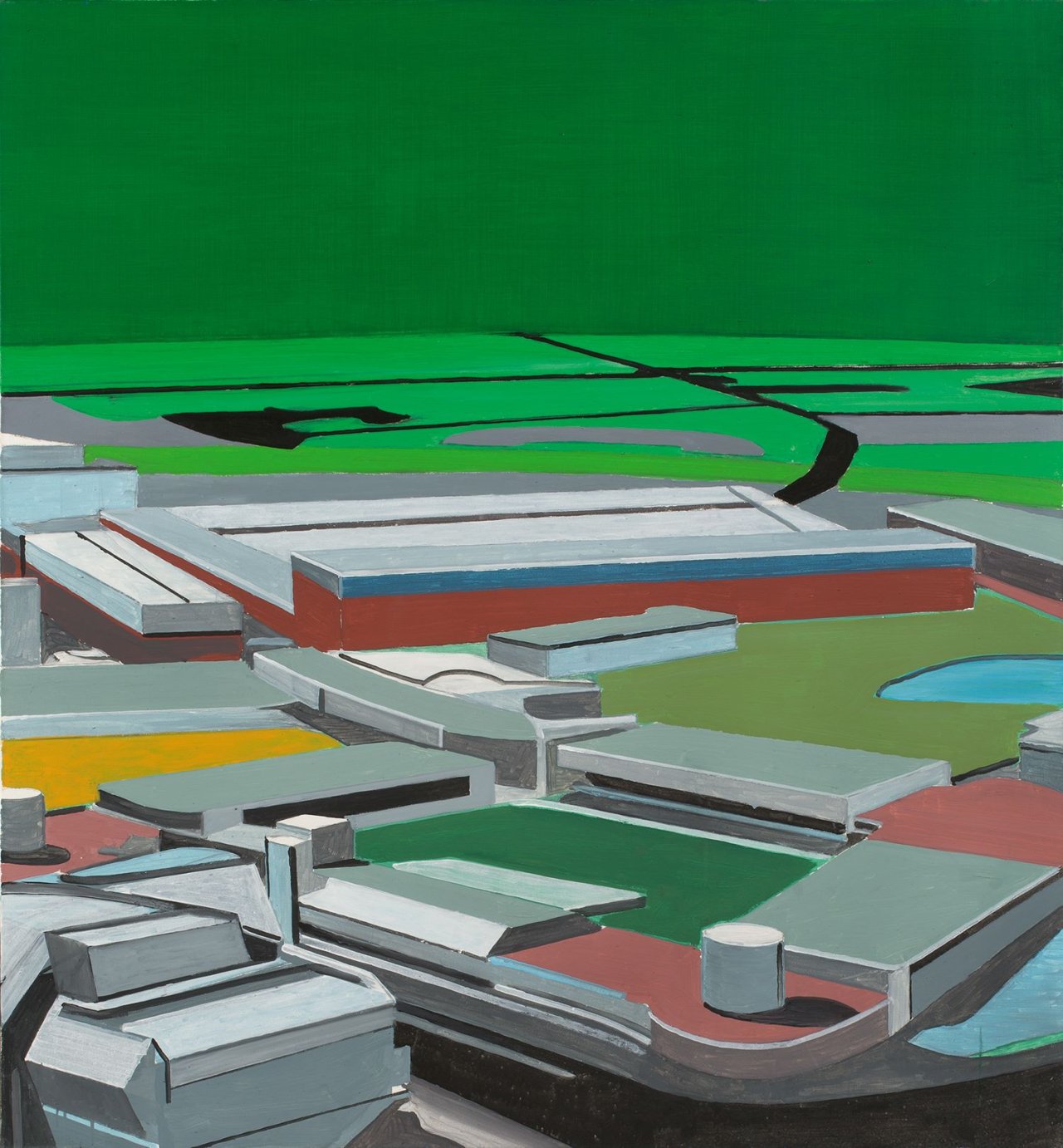 This picture shows the following artwork: Eberhard Havekost. „fiKTIVE STADT“. 1996.