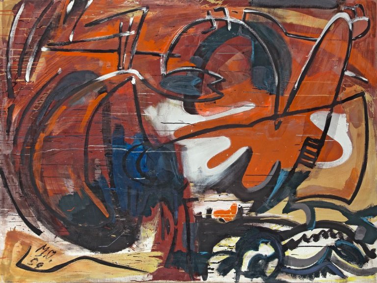 Auf diesem Bild ist das folgende Kunstwerk zu sehen: Markus Oehlen. Ohne Titel. 1984.