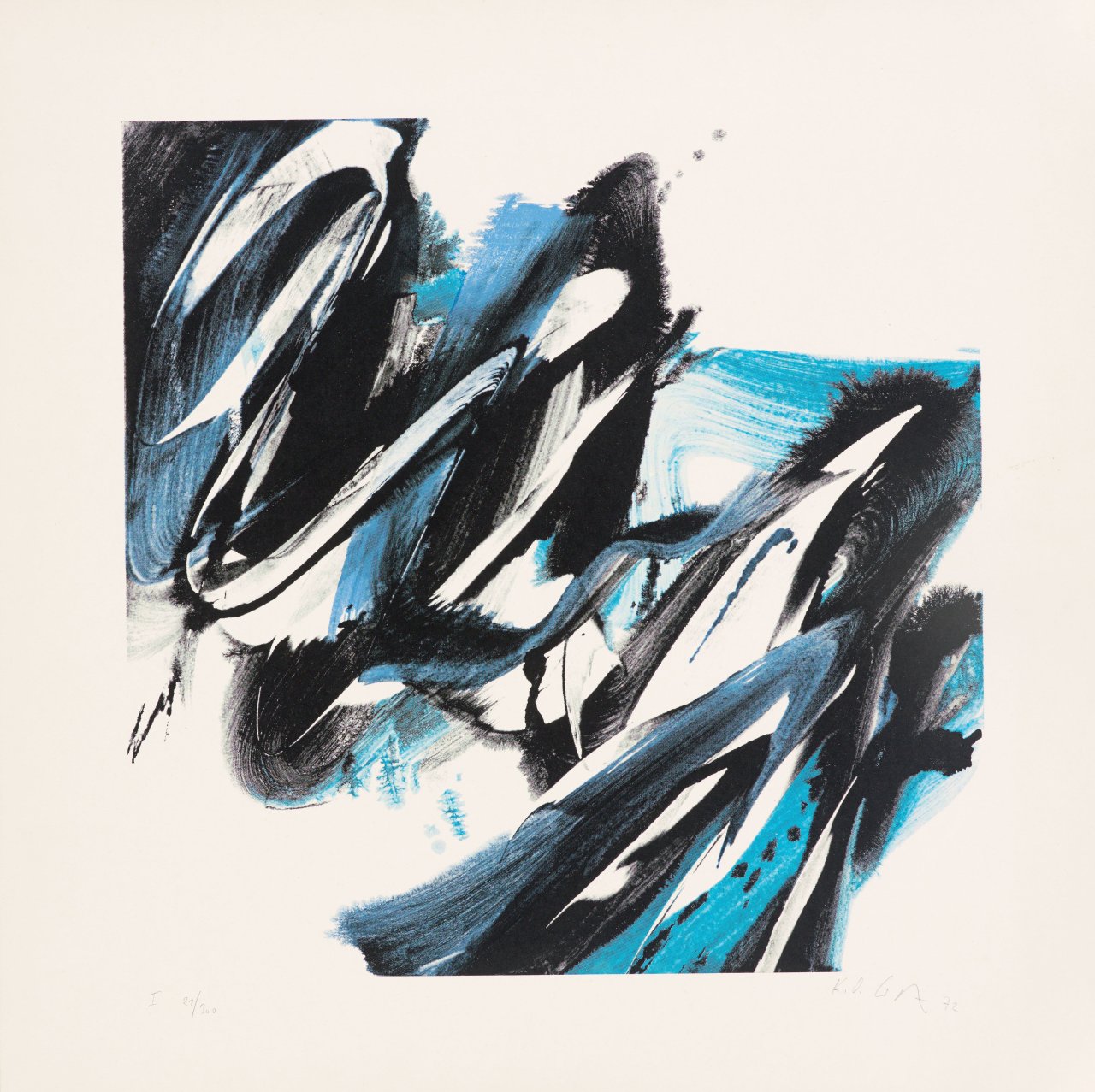 Auf diesem Bild ist das folgende Kunstwerk zu sehen: Karl Otto Götz. Ohne Titel. 1972.