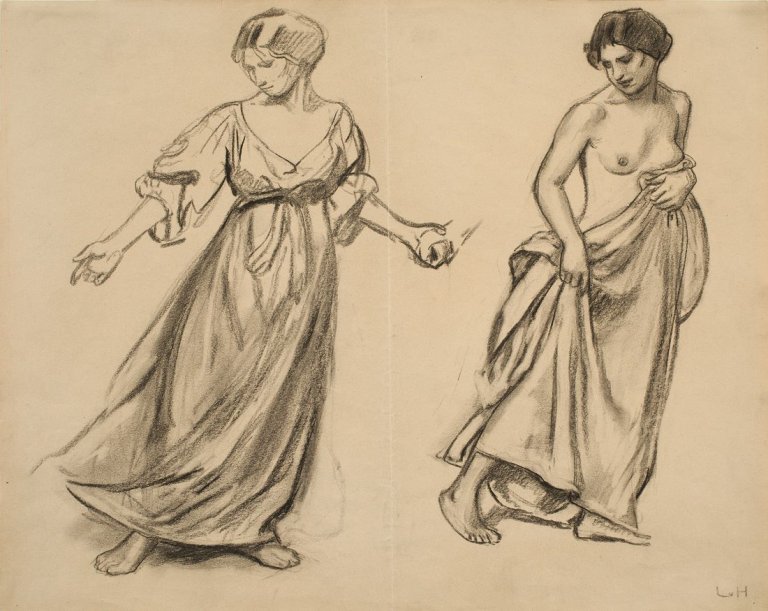 Auf diesem Bild ist das folgende Kunstwerk zu sehen: Ludwig von Hofmann. Tanzstudien.