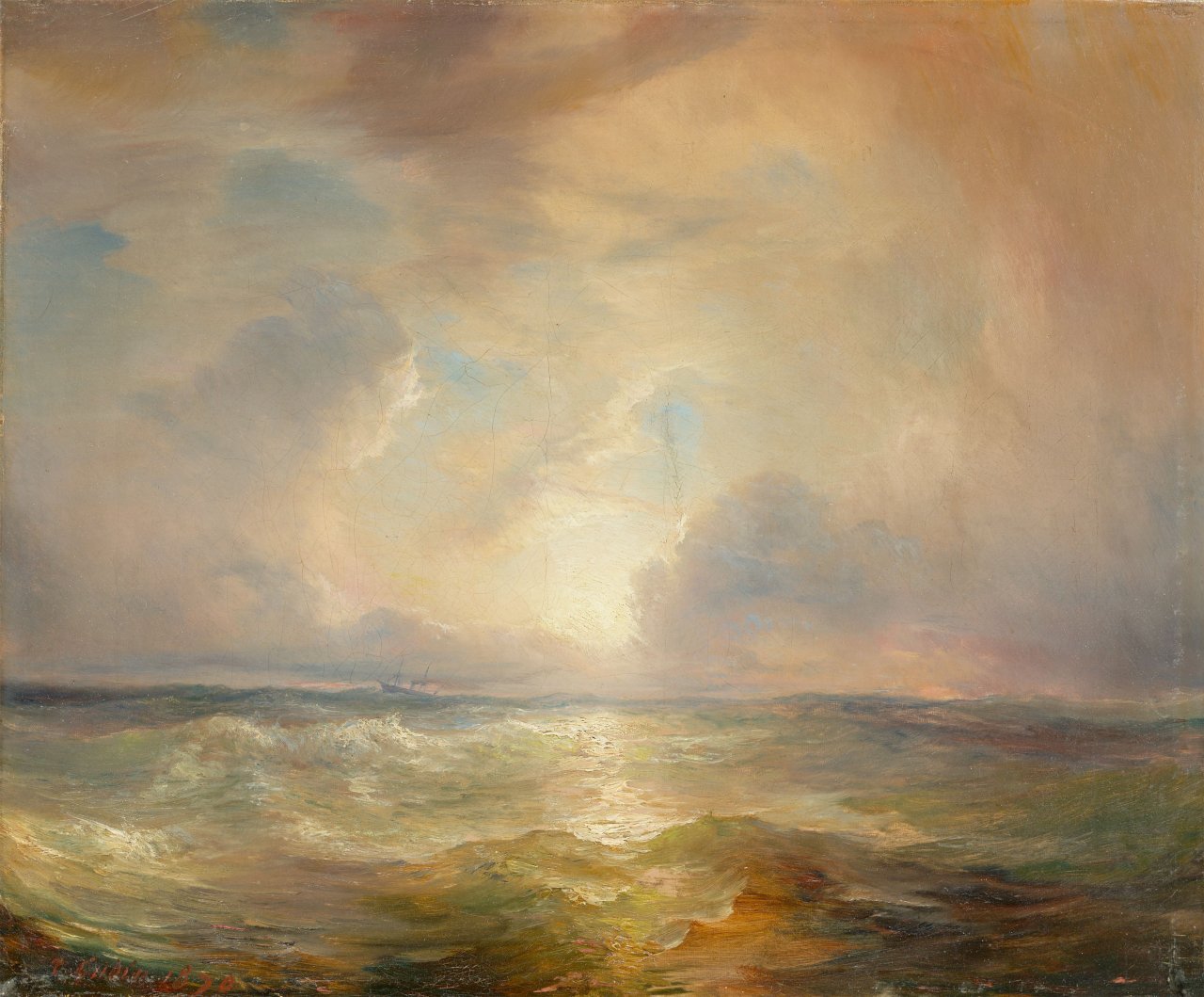 Auf diesem Bild ist das folgende Kunstwerk zu sehen: Théodore Gudin. Seestück. 1870.