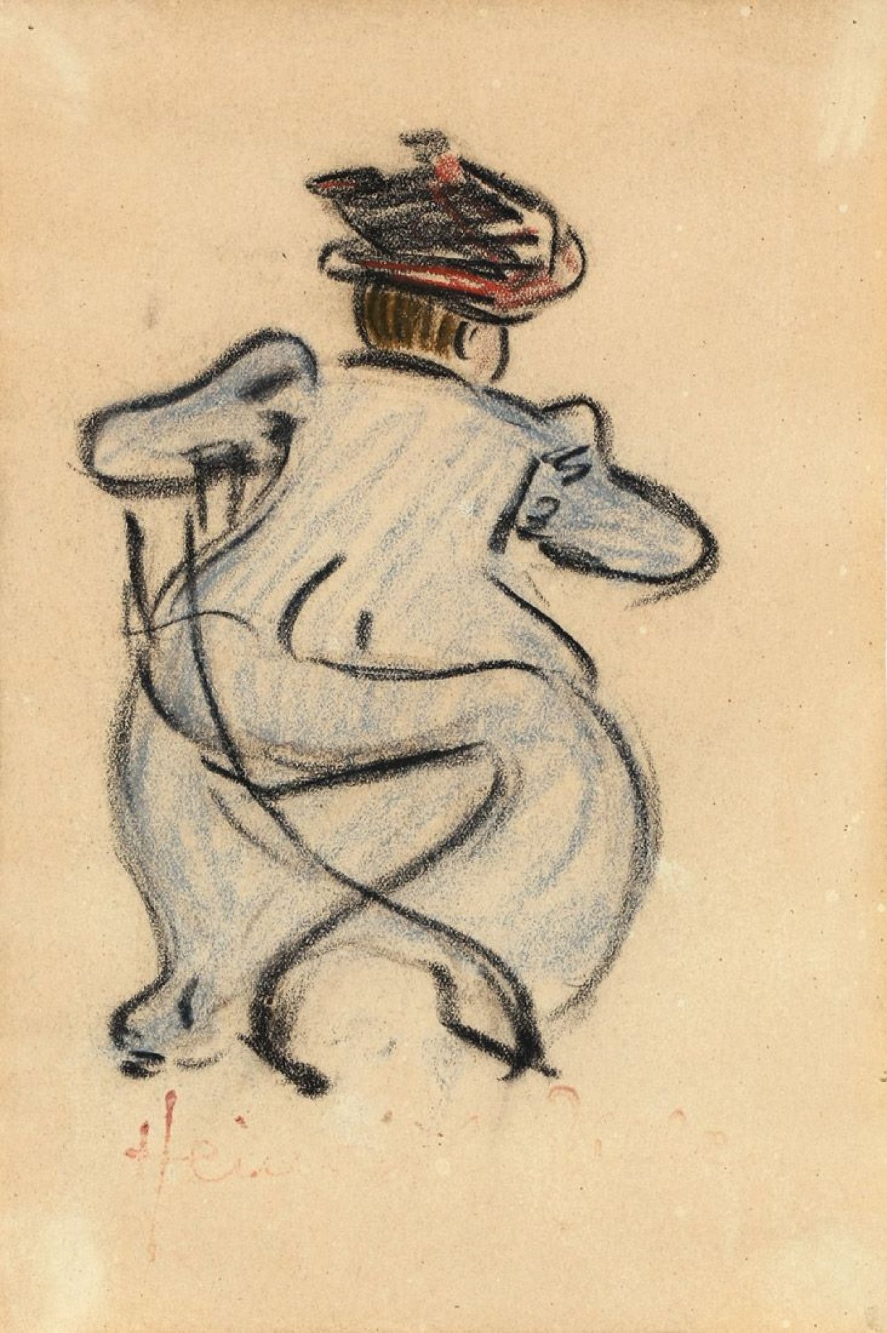 Auf diesem Bild ist das folgende Kunstwerk zu sehen: Heinrich Zille. Sitzende.