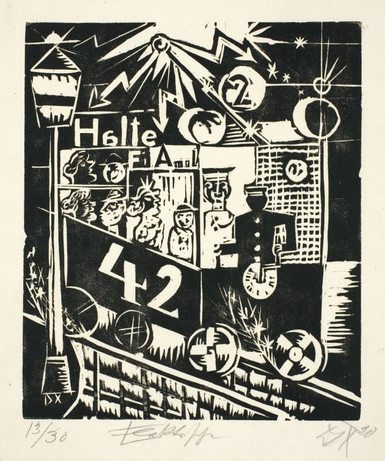 Auf diesem Bild ist das folgende Kunstwerk zu sehen: Otto Dix. „Elektrische“. 1920.