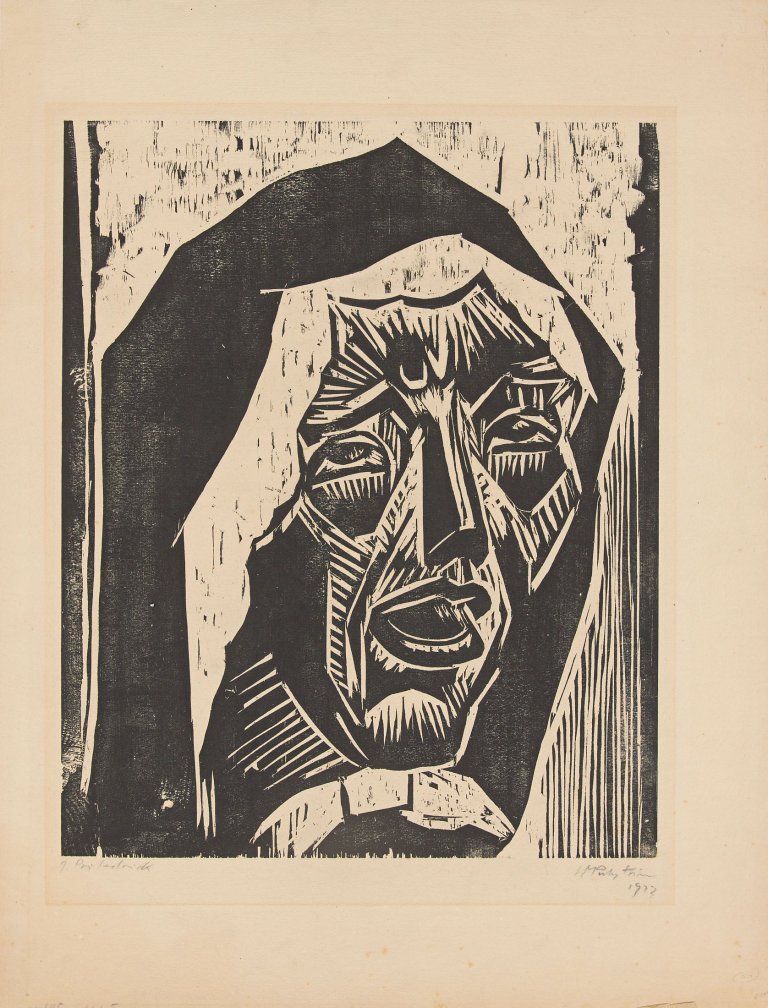 Auf diesem Bild ist das folgende Kunstwerk zu sehen: Max Pechstein. „Alte Frau“. 1923.